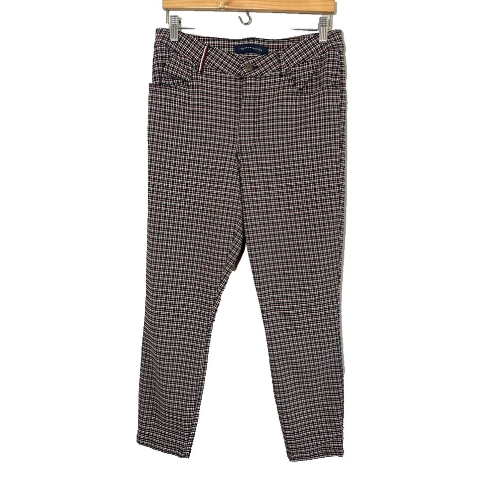 Tommy Hilfiger Plaid Straight Leg Pant 12 Festive Holiday Preppy Grunge Holiday